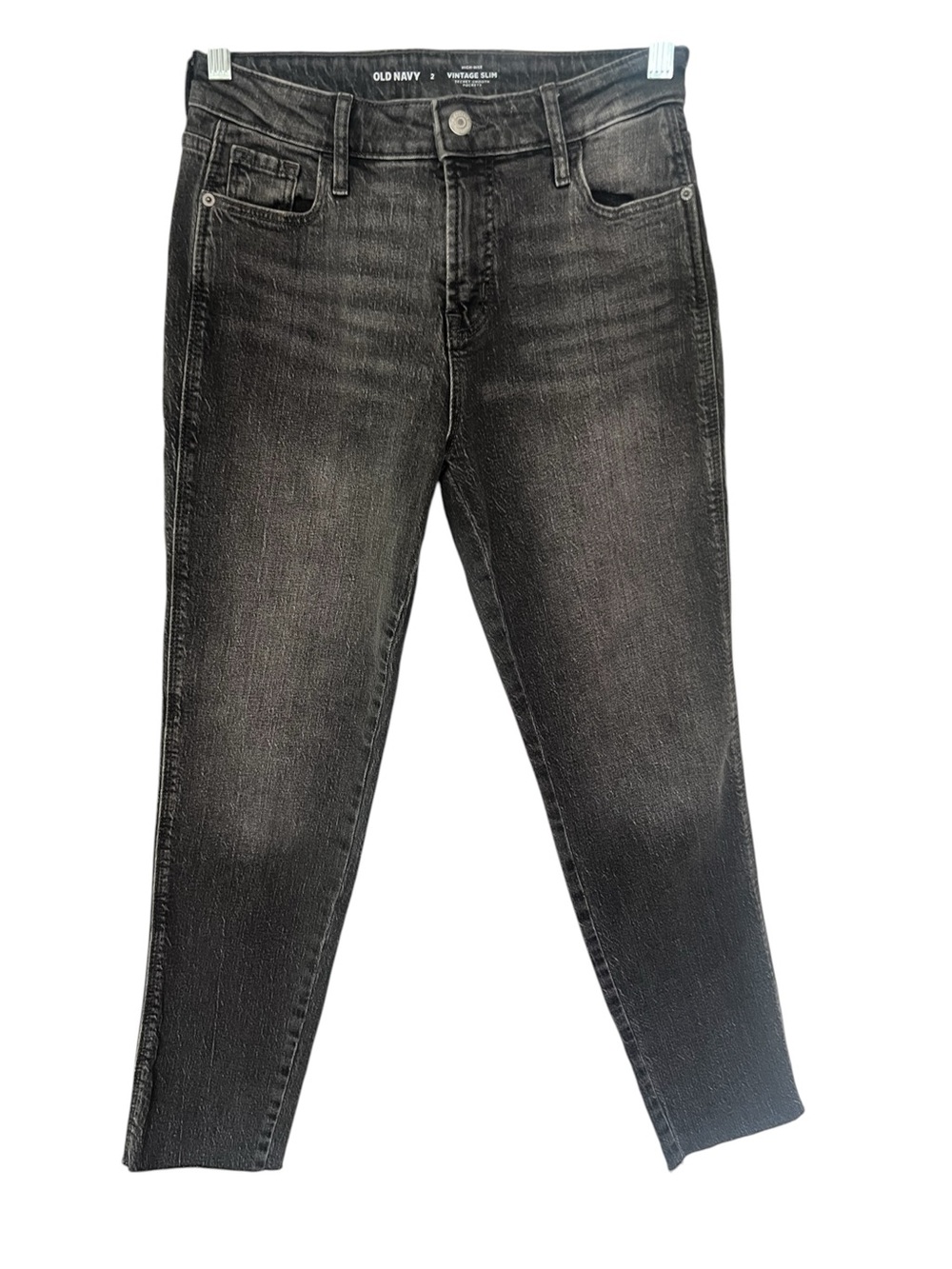 Old Navy Women's High Rise Vintage Slim Black Wash Size 2